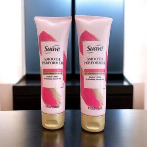 (2) Suave Smooth Performer Anti-Frizz Styling Cream Smoothing Cream, 4 Oz.